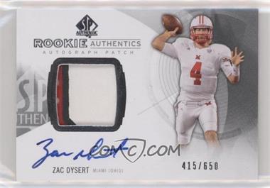 2013 SP Authentic - [Base] #173 - Rookie Autograph Patch - Zac Dysert /650