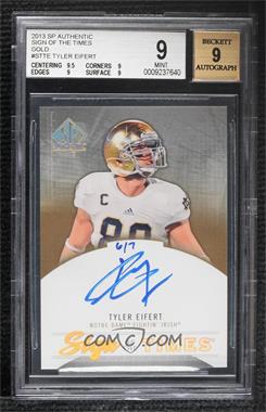 2013 SP Authentic - Sign of the Times - Gold #ST-TE - Tyler Eifert /7 [BGS 9 MINT]