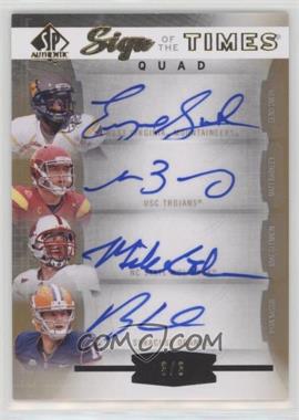 2013 SP Authentic - Sign of the Times Quad Autographs #ST4-SBGN - Matt Barkley, Mike Glennon, Ryan Nassib, Geno Smith /3