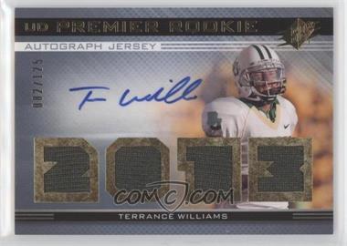 2013 SPx - UD Premier Autograph Jersey #2 - Terrance Williams /125