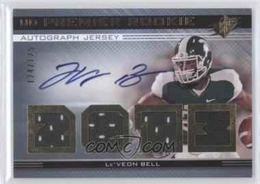 2013 SPx - UD Premier Autograph Jersey #4 - Le’Veon Bell /125