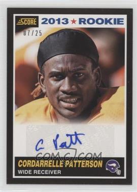 2013 Score - [Base] - Black Signatures #351 - Rookie - Cordarrelle Patterson /25
