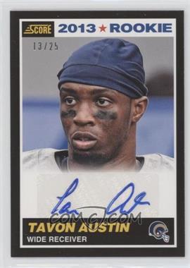 2013 Score - [Base] - Black Signatures #428 - Rookie - Tavon Austin /25