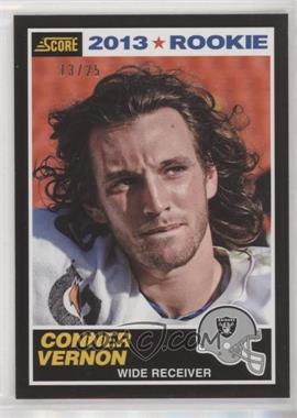 2013 Score - [Base] - Black #350 - Rookie - Conner Vernon /25