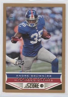 2013 Score - [Base] - Gold Zone #142 - Andre Brown /50
