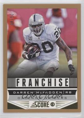 2013 Score - [Base] - Gold Zone #289 - Franchise - Darren McFadden /50