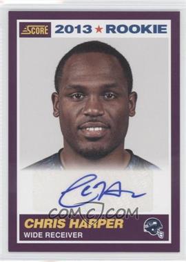 2013 Score - [Base] - Purple Signatures #344 - Rookie - Chris Harper /49
