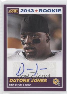 2013 Score - [Base] - Purple Signatures #355 - Rookie - Datone Jones /49