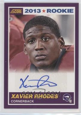 2013 Score - [Base] - Purple Signatures #437 - Rookie - Xavier Rhodes /49