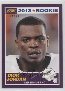 2013 Score - [Base] - Purple #361 - Rookie - Dion Jordan /99