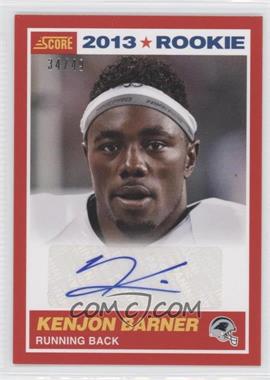 2013 Score - [Base] - Red Signatures #385 - Rookie - Kenjon Barner /49