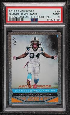 2013 Score - [Base] - Showcase Artist Proof #30 - DeAngelo Williams /1 [PSA 9 MINT]