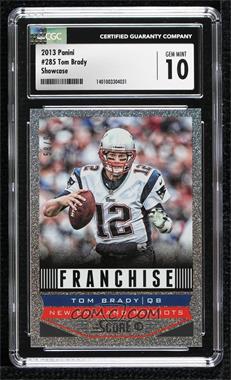 2013 Score - [Base] - Showcase #285 - Franchise - Tom Brady /99 [CGC 10 Gem Mint]