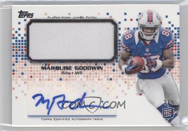 2013 Topps - Rookie Autograph Jumbo Patch #RAJP-MGO - Marquise Goodwin /5