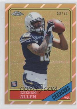 2013 Topps Chrome - 1986 Design - Gold Refractor #1 - Keenan Allen /75