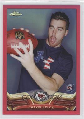 2013 Topps Chrome - [Base] - BCA Pink Refractor #118 - Travis Kelce /399