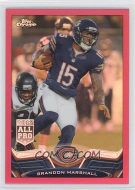 2013 Topps Chrome - [Base] - BCA Pink Refractor #142 - Brandon Marshall /399