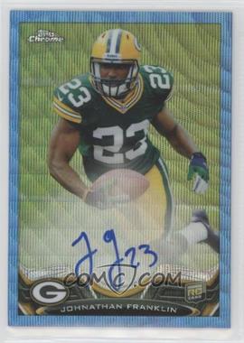2013 Topps Chrome - [Base] - Blue Wave Refractor Rookie Autographs #217 - Johnathan Franklin /50