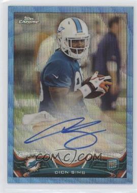 2013 Topps Chrome - [Base] - Blue Wave Refractor Rookie Autographs #223 - Dion Sims /50