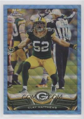 2013 Topps Chrome - [Base] - Blue Wave Refractor #107 - Clay Matthews