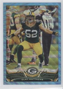 2013 Topps Chrome - [Base] - Blue Wave Refractor #107 - Clay Matthews