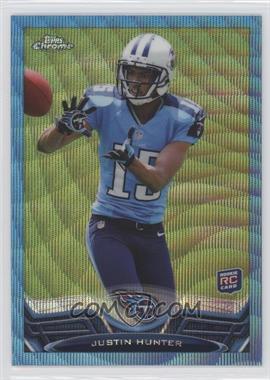 2013 Topps Chrome - [Base] - Blue Wave Refractor #18 - Justin Hunter