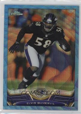 2013 Topps Chrome - [Base] - Blue Wave Refractor #182 - Elvis Dumervil