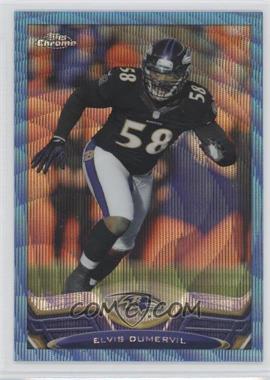 2013 Topps Chrome - [Base] - Blue Wave Refractor #182 - Elvis Dumervil