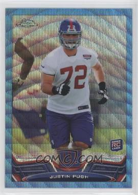 2013 Topps Chrome - [Base] - Blue Wave Refractor #49 - Justin Pugh