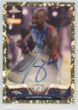 2013 Topps Chrome - [Base] - Camo Military Refractor Rookie Autographs #169 - Tavarres King /99