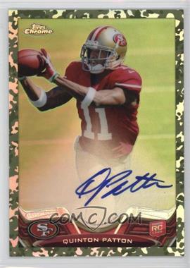 2013 Topps Chrome - [Base] - Camo Military Refractor Rookie Autographs #181 - Quinton Patton /99