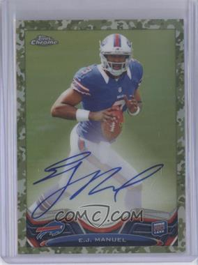 2013 Topps Chrome - [Base] - Camo Military Refractor Rookie Autographs #45 - EJ Manuel /99