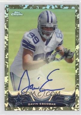 2013 Topps Chrome - [Base] - Camo Military Refractor Rookie Autographs #7 - Gavin Escobar /99