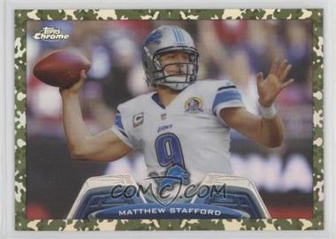 2013 Topps Chrome - [Base] - Military Refractor #140 - Matthew Stafford /499