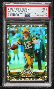2013 Topps Chrome - [Base] - Military Refractor #150 - Aaron Rodgers /499 [PSA 9 MINT]