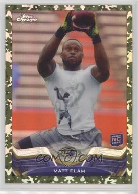 2013 Topps Chrome - [Base] - Military Refractor #207 - Matt Elam /499