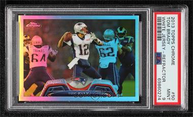 2013 Topps Chrome - [Base] - Refractor #50 - Tom Brady [PSA 9 MINT]