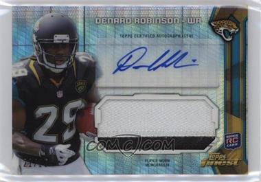 2013 Topps Finest - Autographed Jumbo Relic - Prism Refractor Patch #AJR-DRO - Denard Robinson /25