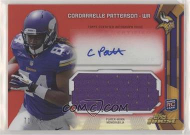 2013 Topps Finest - Autographed Jumbo Relic - Red Refractor #AJR-CP - Cordarrelle Patterson /75