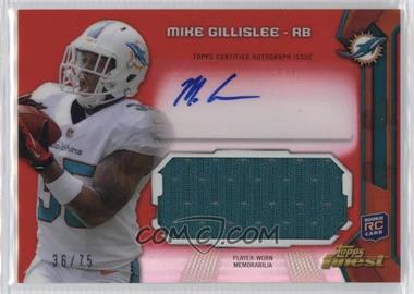 2013 Topps Finest - Autographed Jumbo Relic - Red Refractor #AJR-MGI - Mike Gillislee /75