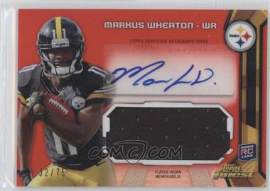 2013 Topps Finest - Autographed Jumbo Relic - Red Refractor #AJR-MW - Markus Wheaton /75