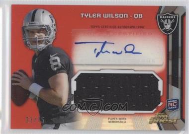 2013 Topps Finest - Autographed Jumbo Relic - Red Refractor #AJR-TW - Tyler Wilson /75