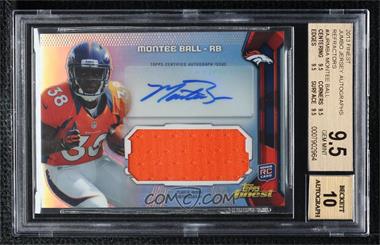 2013 Topps Finest - Autographed Jumbo Relic #AJR-MBA - Montee Ball [BGS 9.5 GEM MINT]