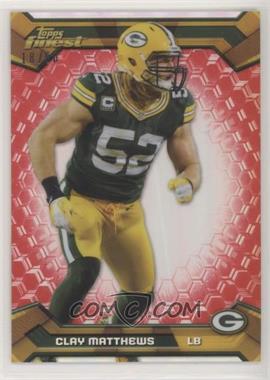 2013 Topps Finest - [Base] - Red Refractor #9 - Clay Matthews /50
