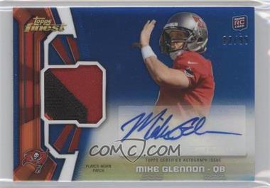 2013 Topps Finest - Rookie Autograph Patch - Blue Refractor #RAP-MG - Mike Glennon /99