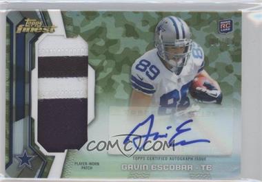 2013 Topps Finest - Rookie Autograph Patch - Camo Military Refractor #RAP-GE - Gavin Escobar /10