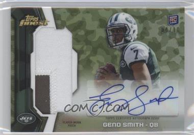 2013 Topps Finest - Rookie Autograph Patch - Camo Military Refractor #RAP-GS - Geno Smith /10
