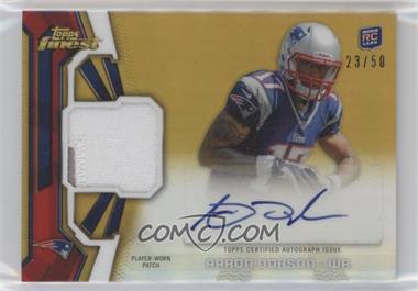 2013 Topps Finest - Rookie Autograph Patch - Gold Refractor #RAP-AD - Aaron Dobson /50