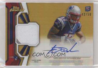 2013 Topps Finest - Rookie Autograph Patch - Gold Refractor #RAP-AD - Aaron Dobson /50