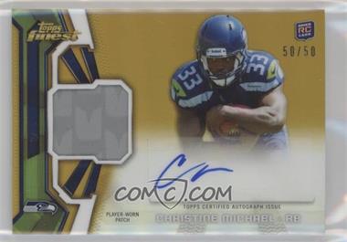 2013 Topps Finest - Rookie Autograph Patch - Gold Refractor #RAP-CM - Christine Michael /50